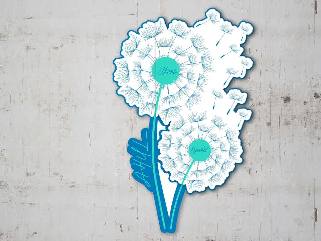 Ahul restaurante · Portada de carta con silueta floral