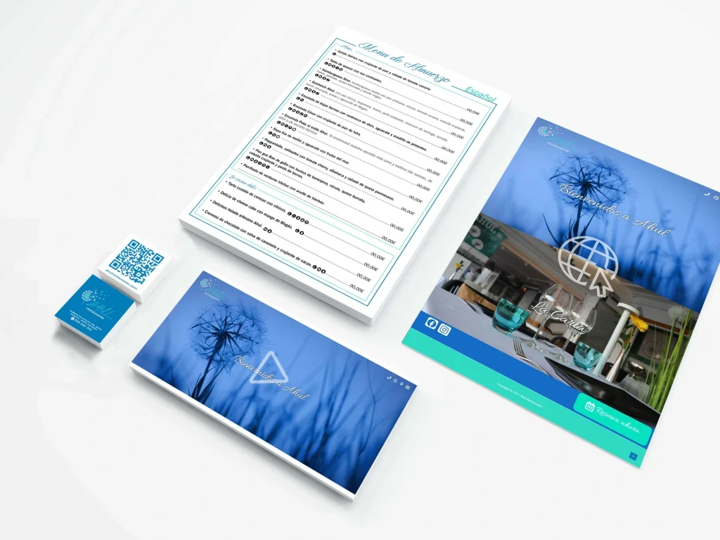 Ahul restaurante · Papelería e identidad visual