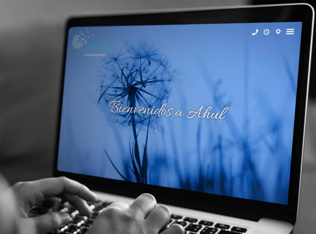Ahul restaurante · Diseño de página web