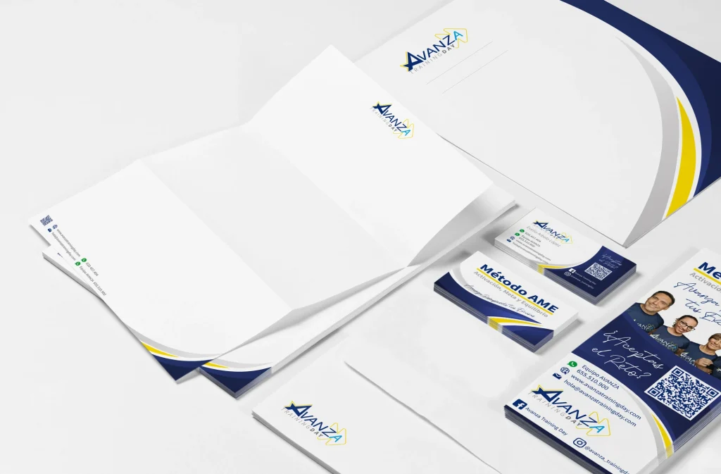 Avanza Training Day · Conjunto de identidad y papelería