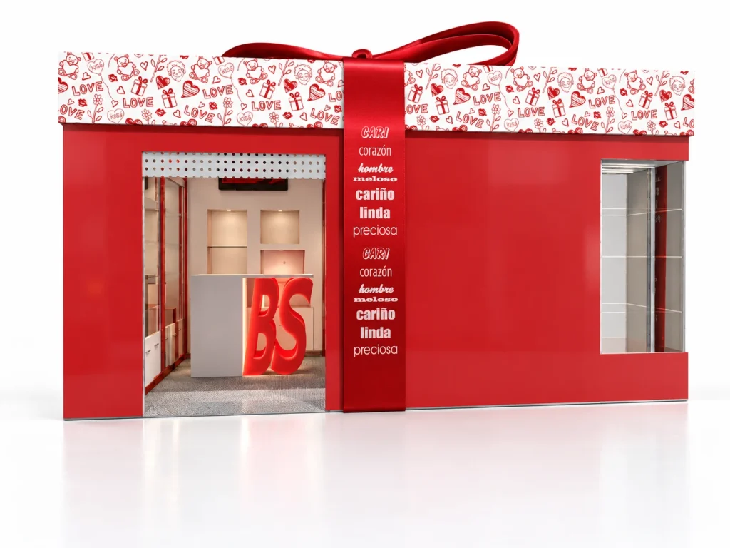 Stand Corazones · Boîte Secrets · Fachada roja