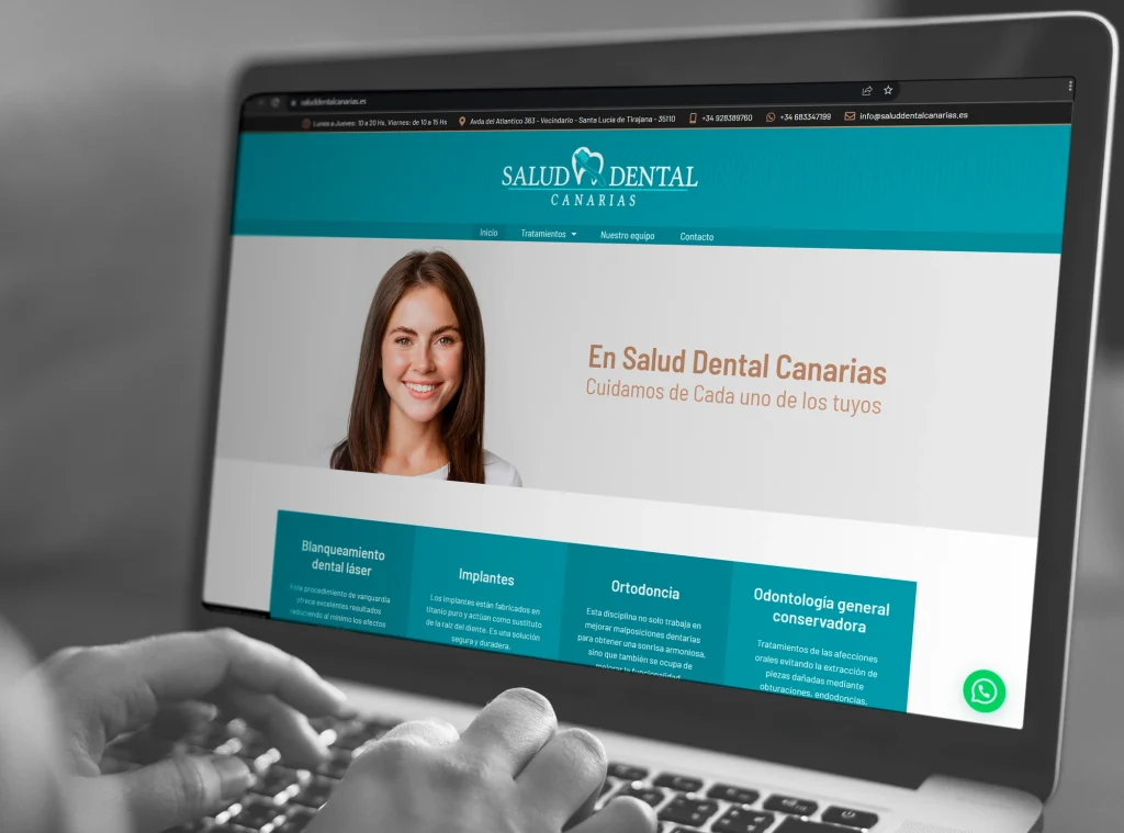 Salud Dental Canarias · Diseño de página web