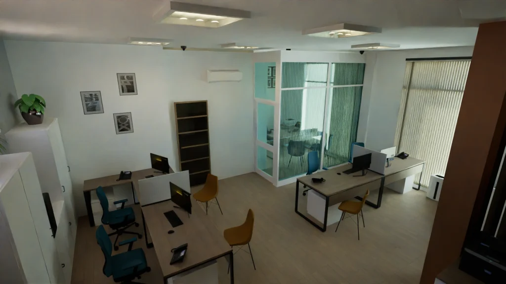 Gempresa · Despacho acristalado, visualización 3D