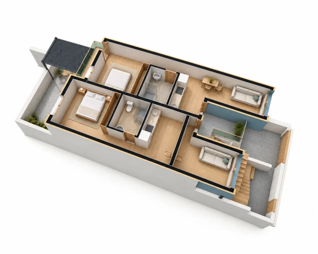 Arquitectura 2 · Vivienda contemporánea · Vista 3