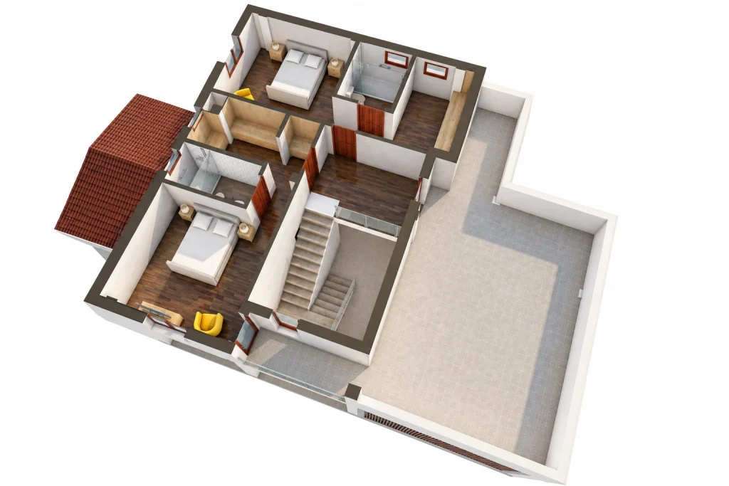 Arquitectura · Distribución residencial · Vista 1