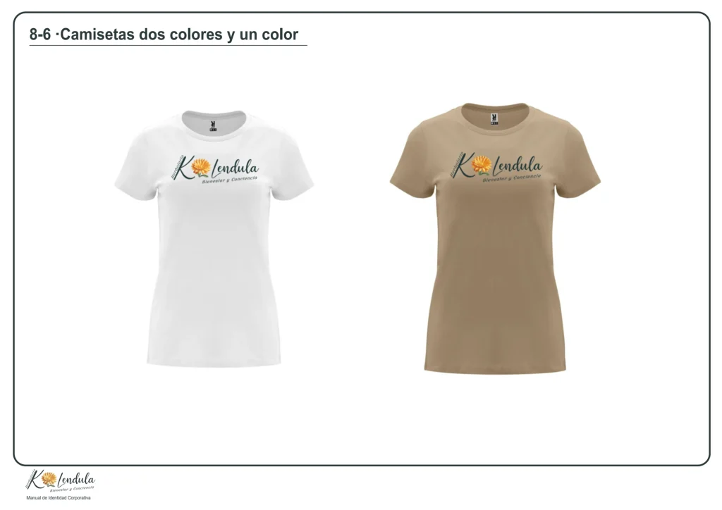 Kalendula · Aplicación en camisetas