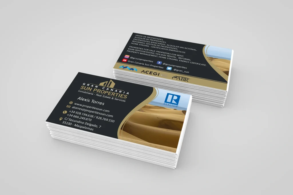 Sun Properties · Tarjetas de visita