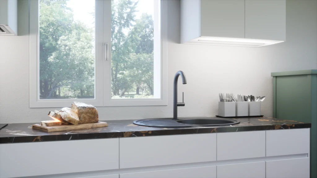 Eliseo López · Cocina, fregadero y encimera · Visualización 3D con Unreal Engine