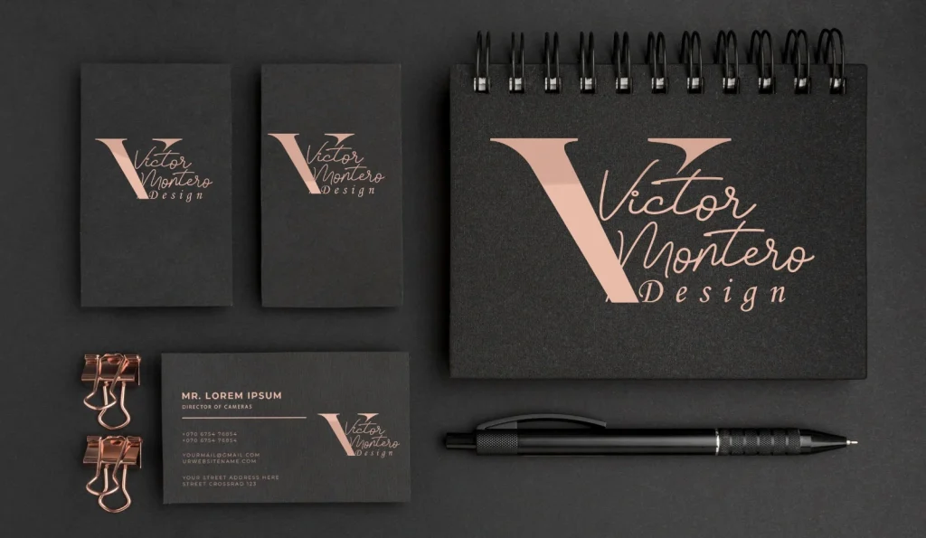 Víctor Montero Design · Identidad y papelería